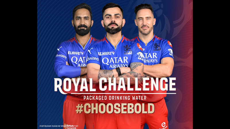 RCB unveils Royal Challenge packaged drinking water as an official partner