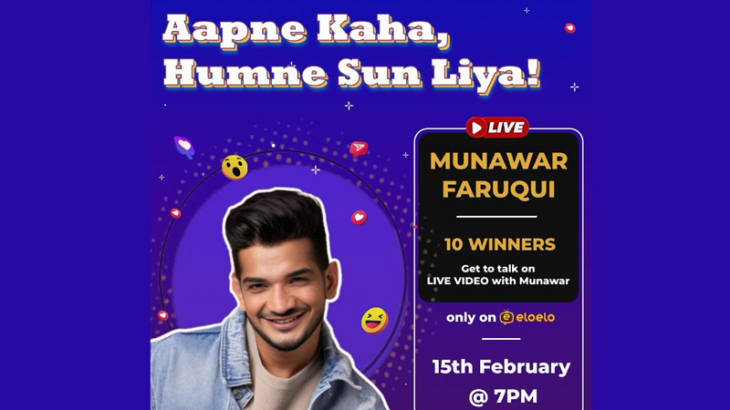 Eloelo app collaborates with Munawar Faruqui to launch new ‘Status’ feature