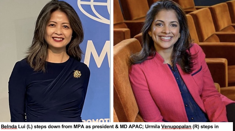Belinda Lui steps down as MPA head – APAC; Urmila Venugopalan to replace her