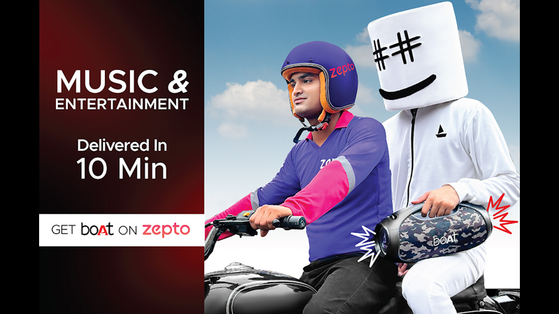 boAt and Zepto join forces delivering music and fun in just 10 minutes!
