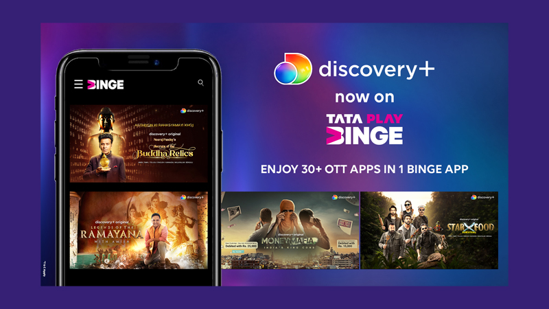 Tata Play Binge expands its entertainment gateway with discovery+