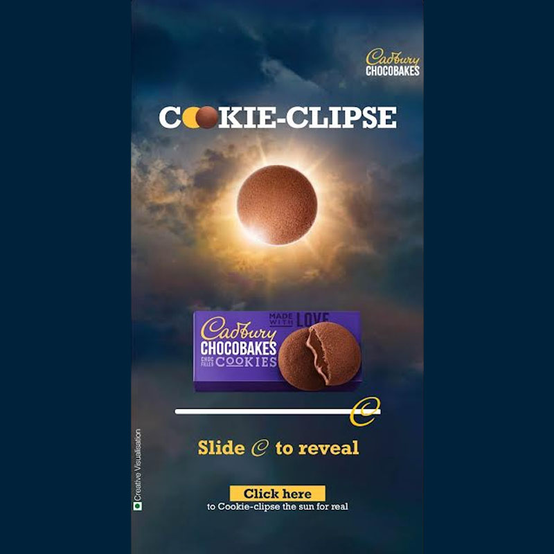 Cadbury brightens up solar eclipse with ‘cookie-clipse’ ad on Inshorts