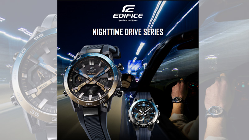 Cruise through the urban nightscapes with Casio’s Edifice Nighttime Drive series