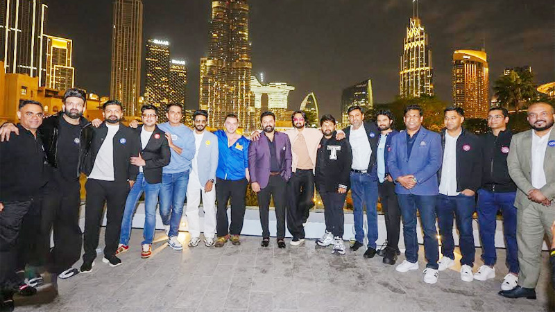 Celebrity Cricket League 2024 promo launch on the Burj Khalifa