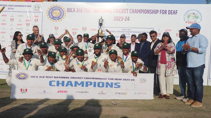 Maharashtra Deaf Cricket Team wins IDCA 3rd Test National Cricket Championship for Deaf 2024