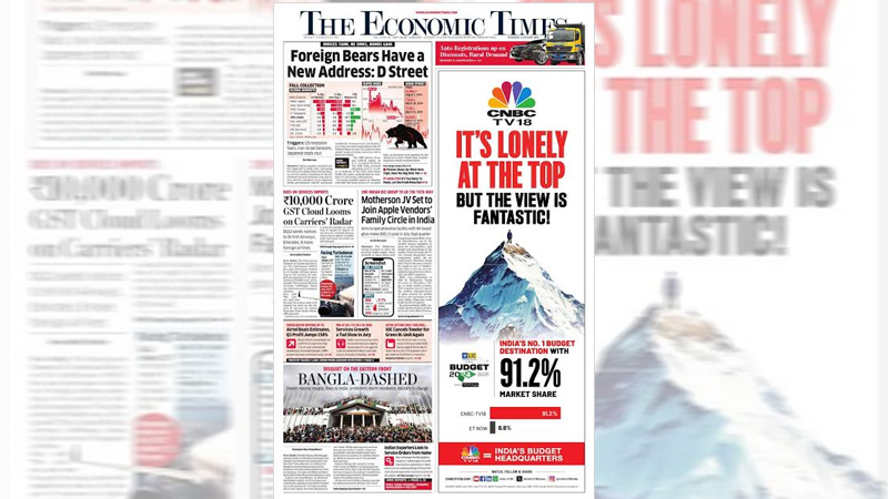 CNBC-TV18 launches ad campaign and claims to establish its dominance on budget day
