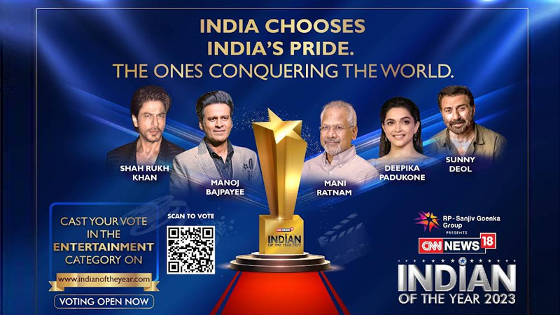 Lights, camera, recognition! CNN-News18 to honour top entertainers at Indian of the Year 2023