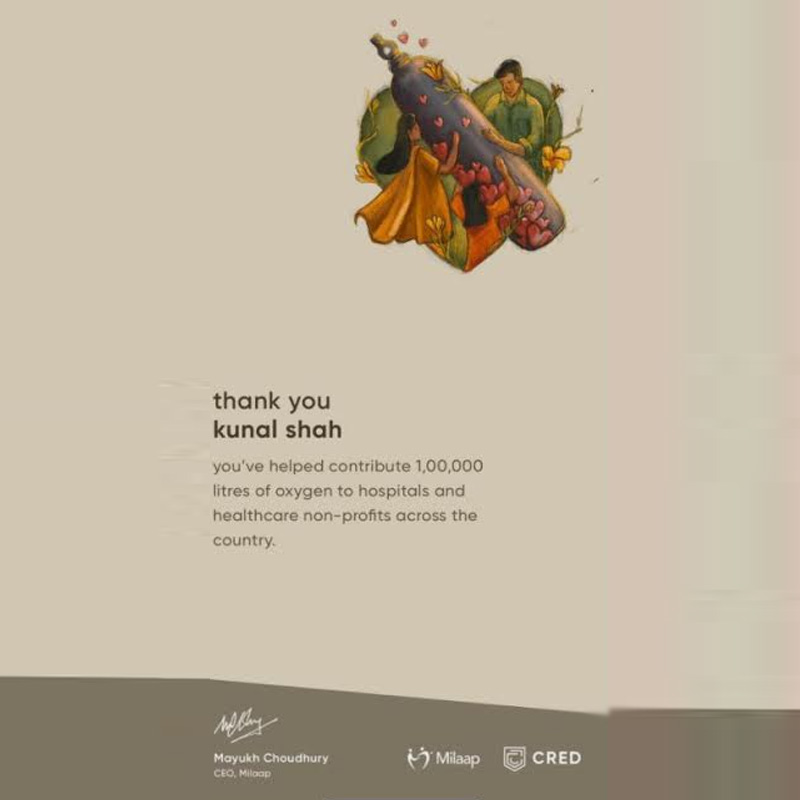 Cred enables users to redeem their points to donate Oxygen