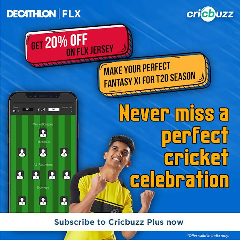 Cricbuzz teams up with Decathlon during ongoing T20 League