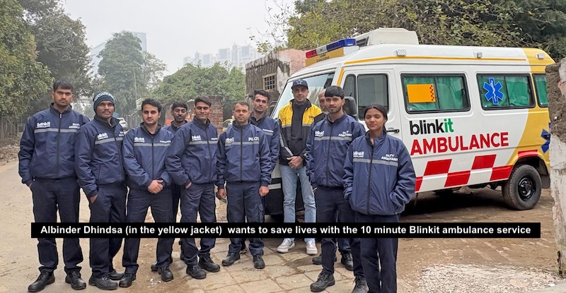Blinkit launches 10 minute ambulance service in Gurugram