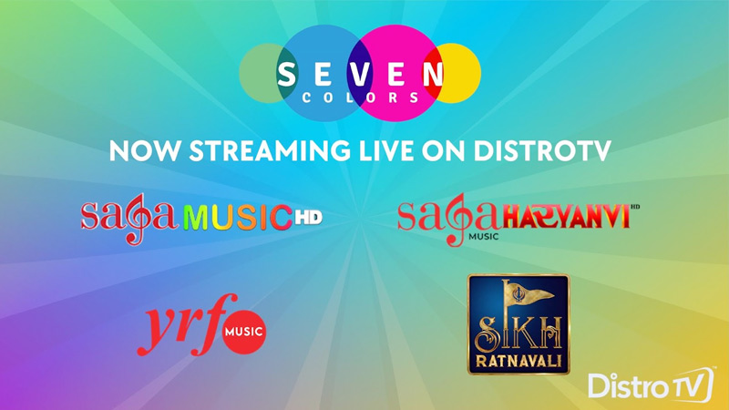 DistroTV expands Indian content offering with Seven Colors Broadcasting Pvt Ltd channels