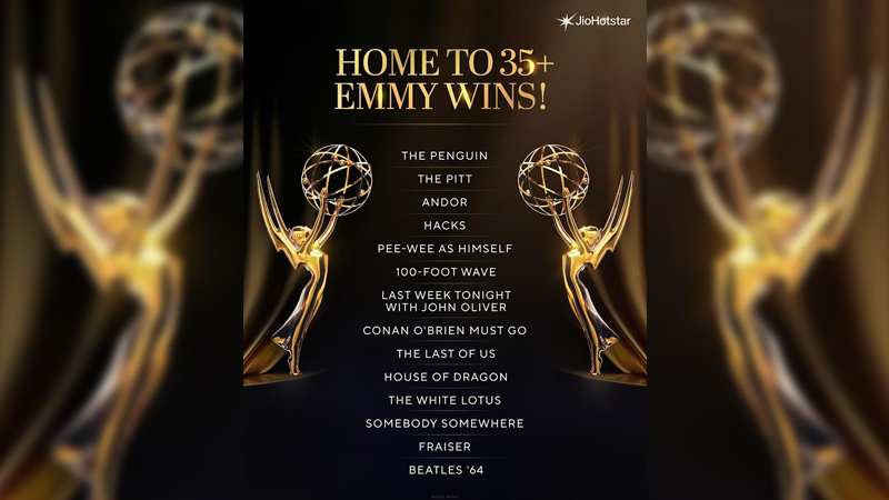 JioHotstar sweeps Emmys with 35 plus wins, steals global streaming spotlight