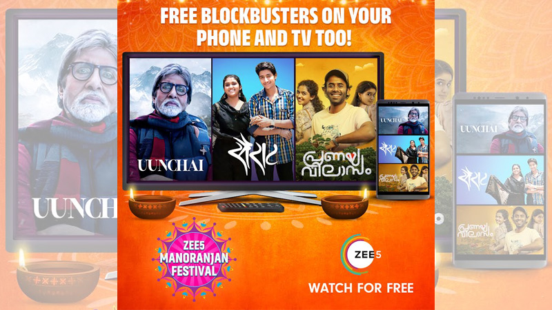 ZEE5 has announced the ZEE5 Manoranjan Festival