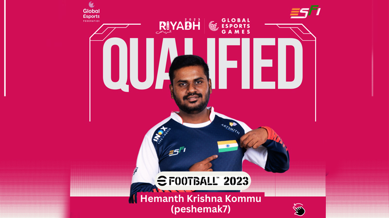 India’s eFootball ace Hemanth Kommu qualifies for Global Esports Games 2023
