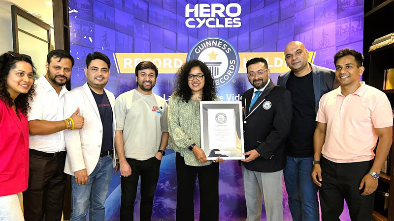 Hero Cycles pedals into the record books with ‘Har Gully Hero’ ride-a-thon