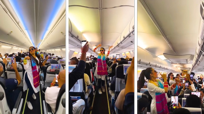 SpiceJet crew dances up a storm as Holi takes flight