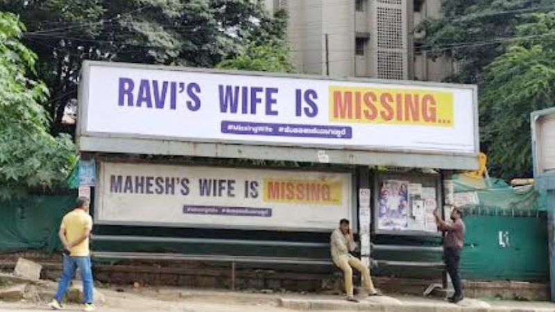 Bengaluru’s hoardings go missing in action with wives at the centre