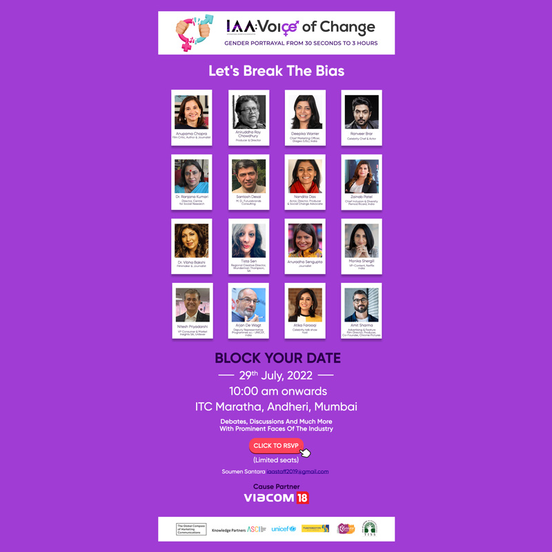 IAA to host summit on ‘Gender Sensitisation In Media: Voice Of Change’