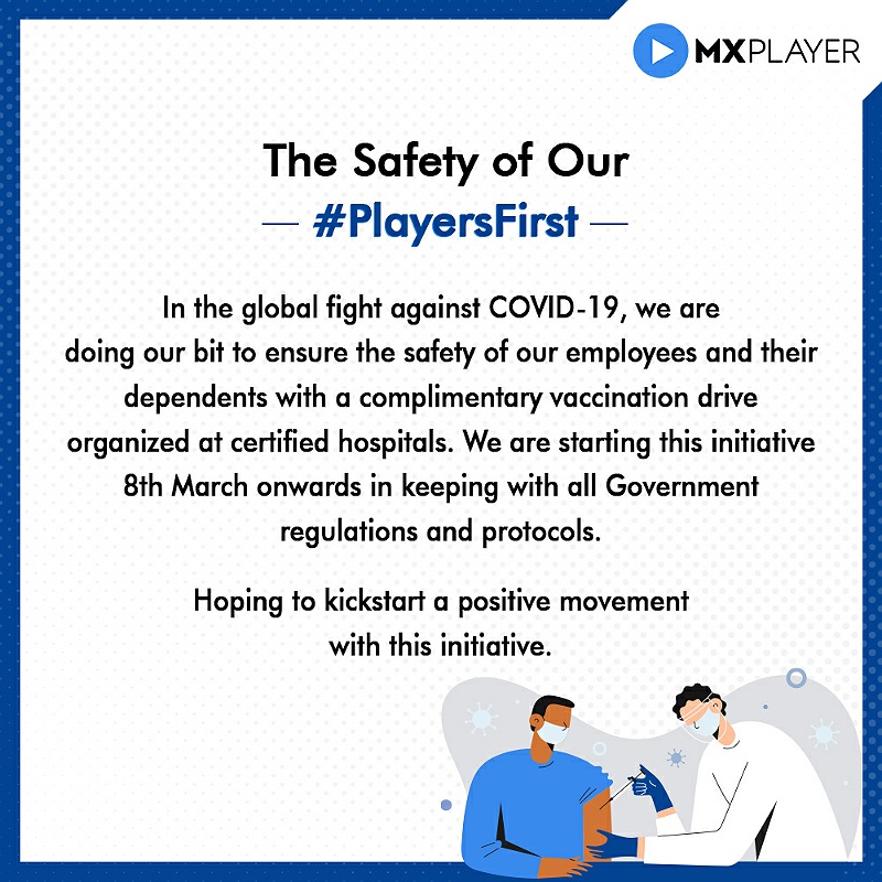 Gift of the jab: MX Player rolls out vaccine program for employees & their families