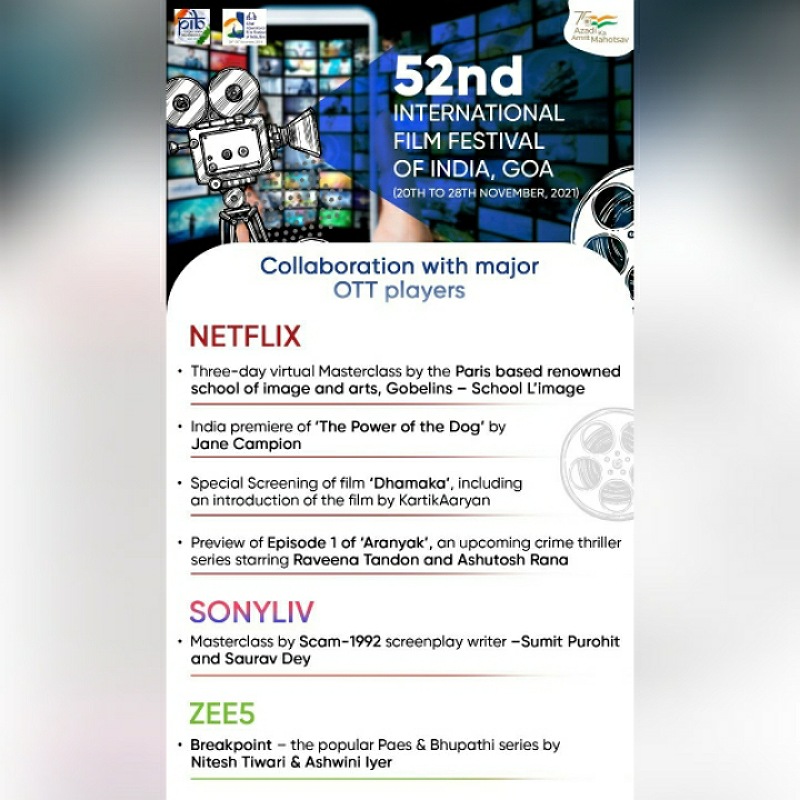 In a first, major OTT platforms to participate in IFFI