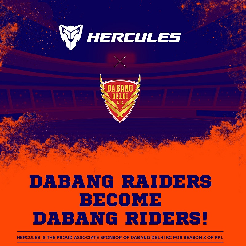 Hercules Cycles rides with ‘Dabang Delhi Kabaddi Club’ in PKL Season 8
