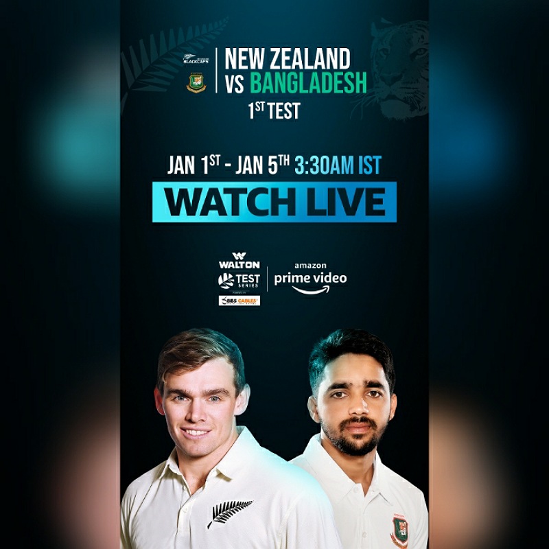 Amazon Prime Video to stream New Zealand-Bangladesh test series