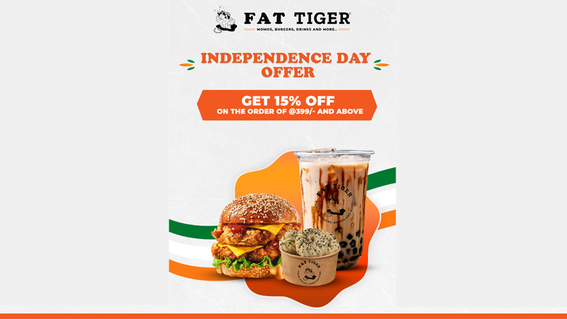 Celebrate freedom with Fat Tiger’s 15 per cent off on orders over ₹399