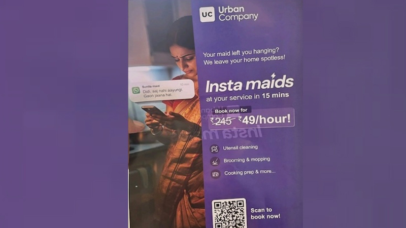 Urban Company offers domestic help in 15 minutes