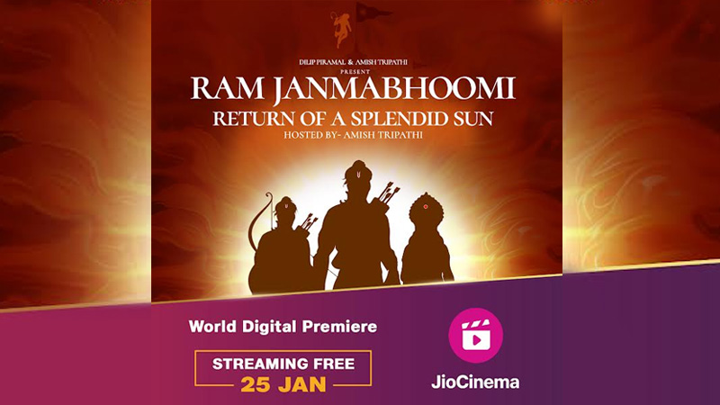 Amish Tripathi’s documentary, “Ram Janmabhoomi Temple: The Return of A Splendid Sun” to premiere on 25 January on JioCinema