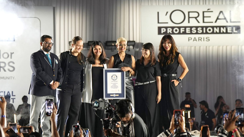 L’oréal Professionnel sets guinness record with ‘India’s biggest hair colour moment’
