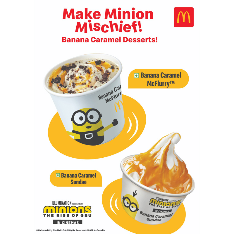 McDonald’s India announces partnership with ‘Minions: The Rise of Gru’