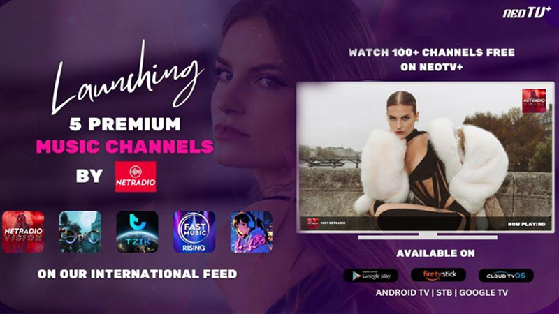 Netradio Network expands global reach with five new music channels