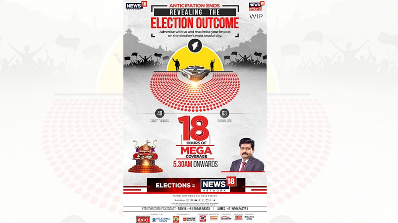 News18 TamilNadu gears up for live coverage on counting day