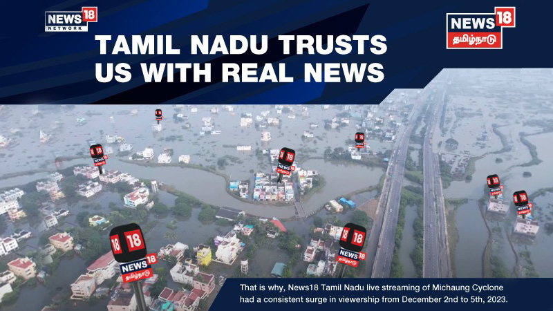 News18 Tamil Nadu achieves remarkable views in Cyclone Michaung coverage