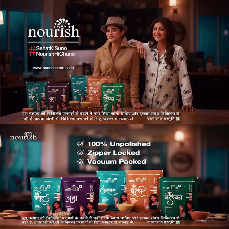 Nourish brings Shetty sisters for its new TVC ‘#SehatKiSunoNourishHiChuno’