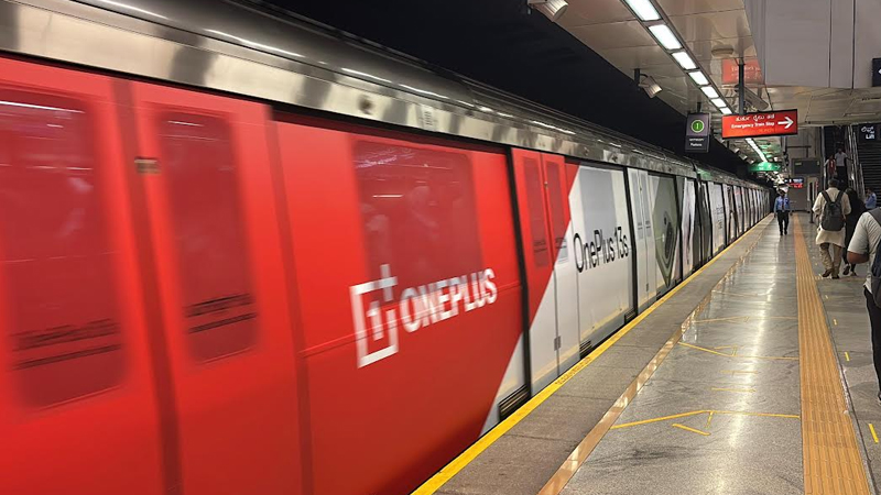 OnePlus rides the rails with Bengaluru Metro’s first full-train wrap