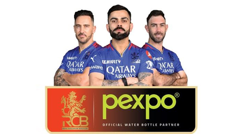Pexpo teams up with Royal Challengers Bengaluru as official water bottle partners