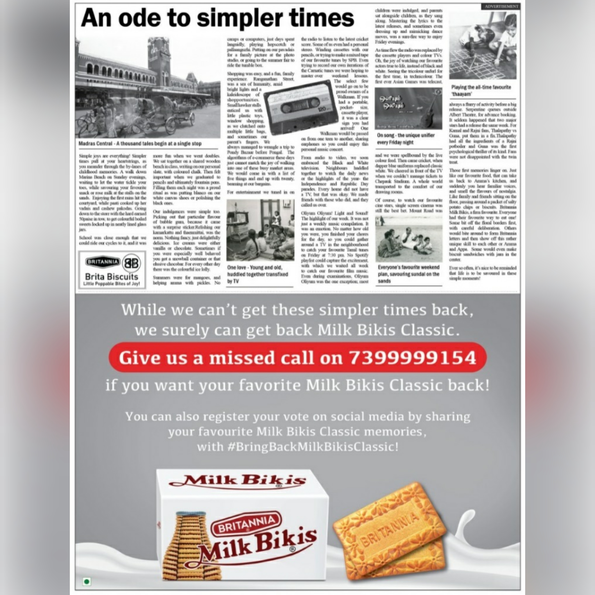 Britannia rolls out new campaign for Milk Bikis Classic relaunch