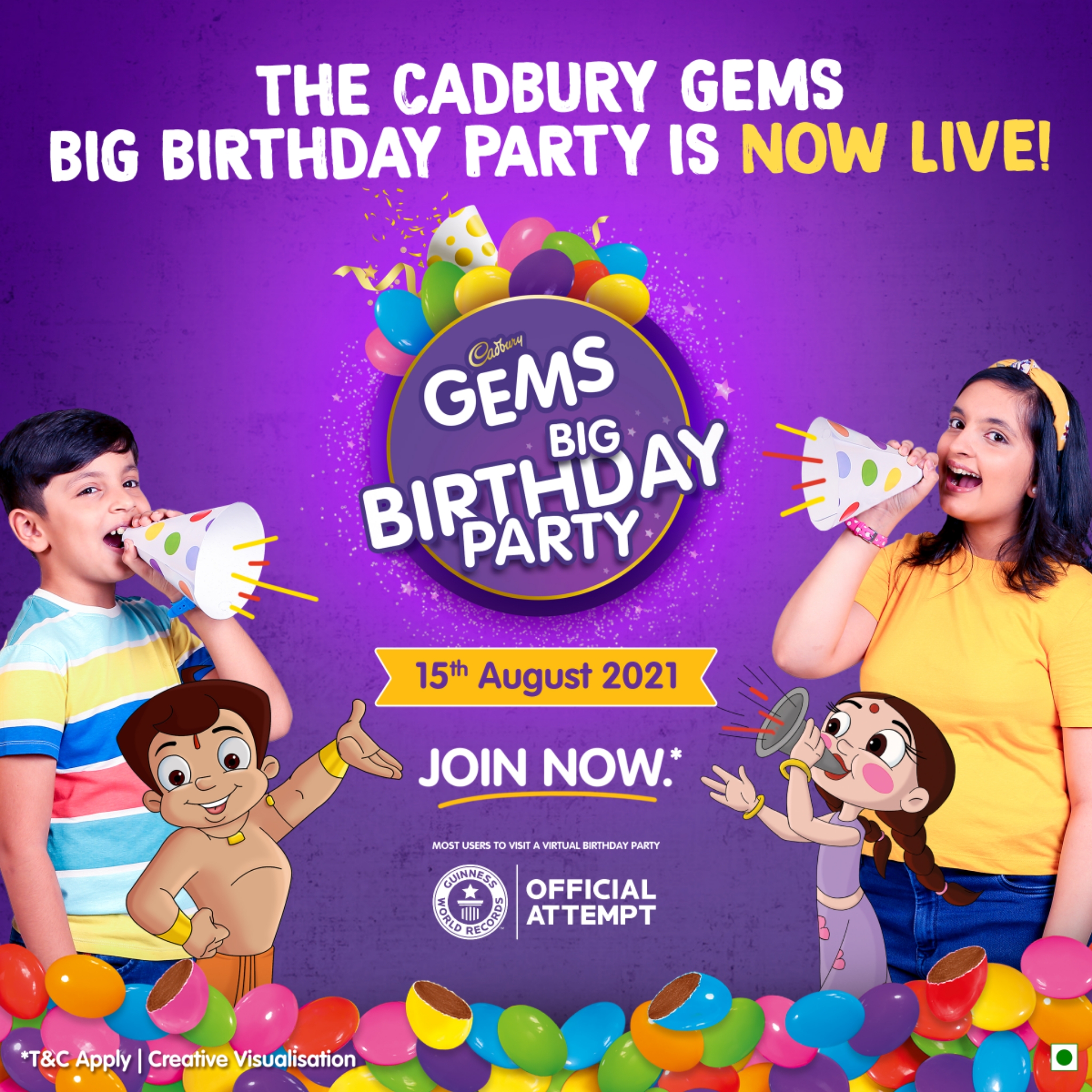 Cadbury Gems brings in kids from across the nation to celebrate its birthday