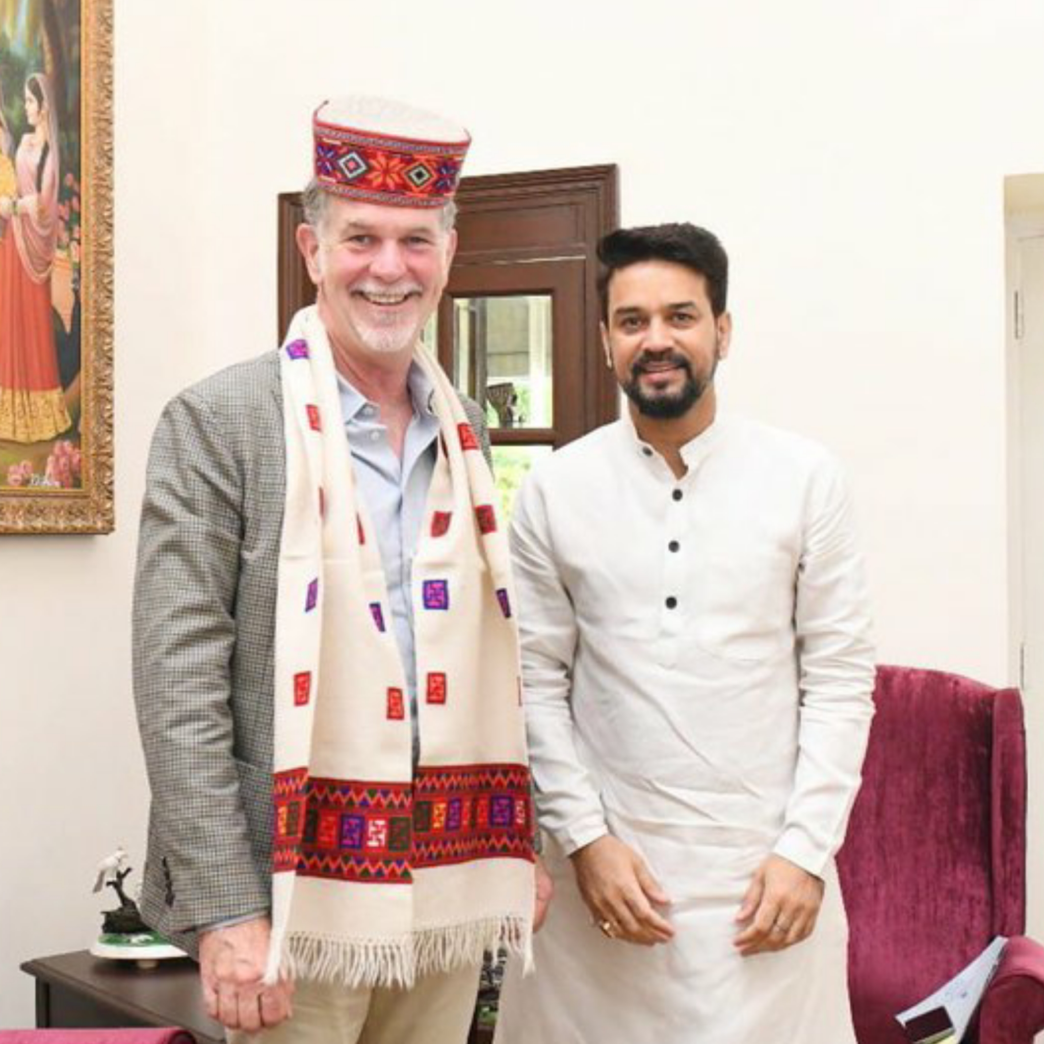 I&B minister Anurag Thakur meets Netflix chief Reed Hastings