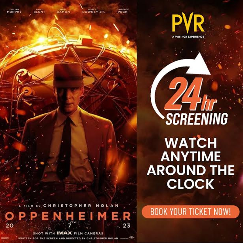 PVR INOX celebrate Oppenheimer release with Nolan Film Festival and other exciting initiatives