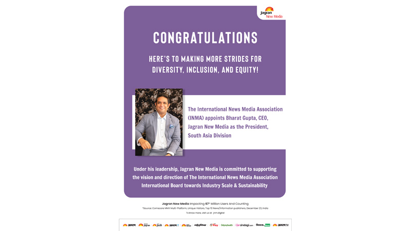Bharat Gupta assumes the presidency at INMA’s South Asian Division from Jagran New Media