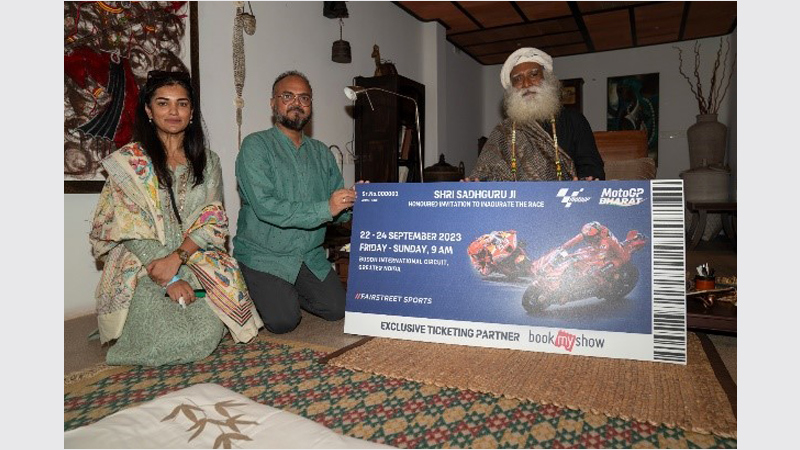 Sadhguru’s passion for bikes and nature takes center stage at the MotoGP Bharat opening ceremony