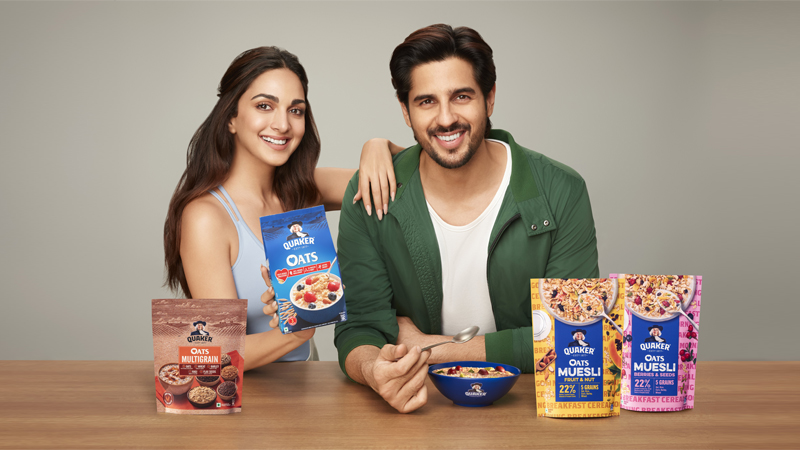 Quaker welcomes Kiara Advani and Sidharth Malhotra as brand ambassadors