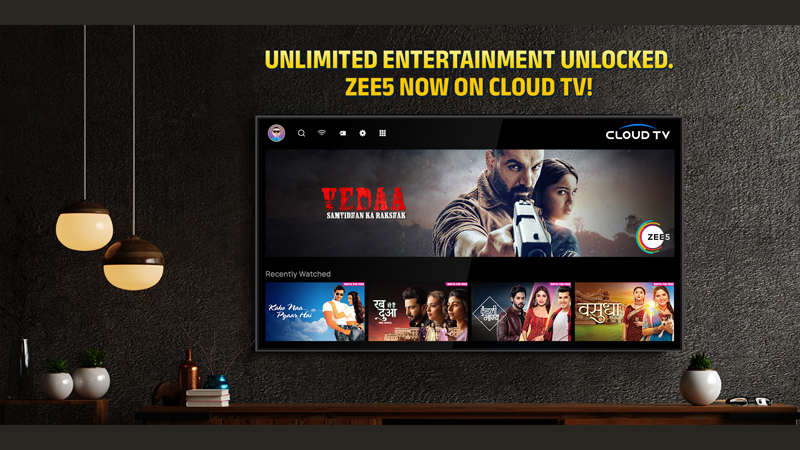 Zee5 partners with Cloud TV