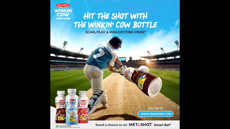 Britannia Winkin’ Cow turns milkshake bottles into virtual cricket bats in mobile game