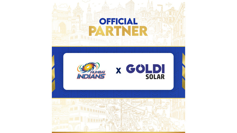 Goldi Solar partners with Mumbai Indians as official solar energy partner