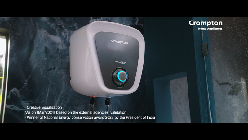 Crompton launches new TVC to highlight energy-saving water heaters