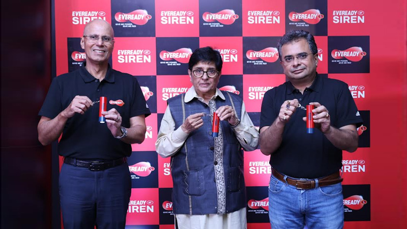 Kiran Bedi unveils Eveready’s Siren Torch with safety alarm