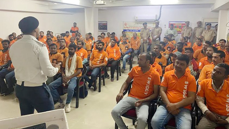 Swiggy partners with Gurugram Traffic Police for road safety and traffic awareness workshop
